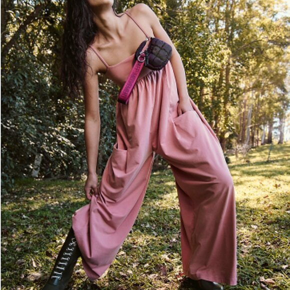 Hot Shot Strappy Onesie by Fp Movement/Color Petal - Picture 1 of 4